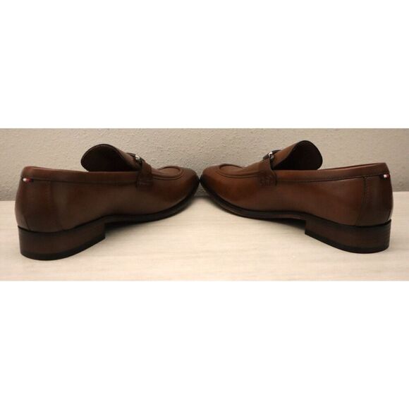 Tommy Hilfiger Men's Sz 8M Dark Natural Brown PU Leather Senner Loafers - Picture 9 of 11